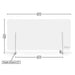 DeskShield 47" Protective Plexiglass Shield Dimensions